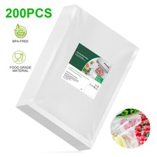 200PCS Quart Vacuum Sealer Bags 8"x12" Food Saver Storage Sous Vide 4Mi BPA Free