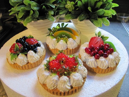 Fake artificial fruit tarts - fake,