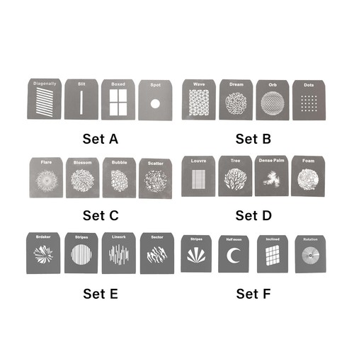 Gobo sets for mount - sets, optical