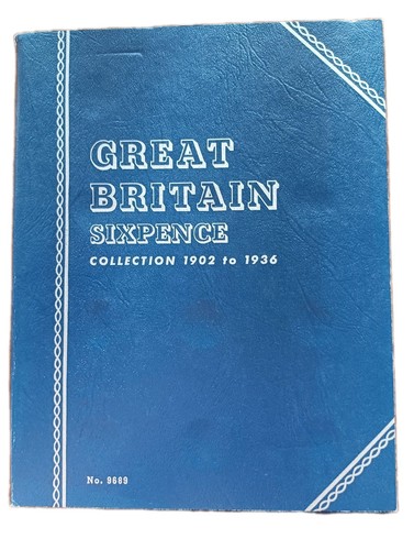 Empty whitman folder sixpence - empty,