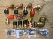 Pegler Yorkshire Tectite 15mm & 22mm tap connectors small job lot of 14