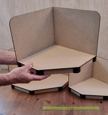 Stylish Model Diorama Display Base Corner Kit Dolls House Room 3 Sizes/2 Heights