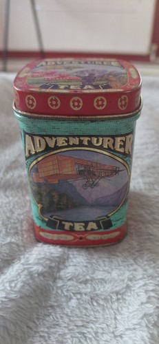Vintage adventurer tea tin - tea,