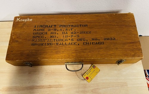Aircraft protractor box only - protractor,