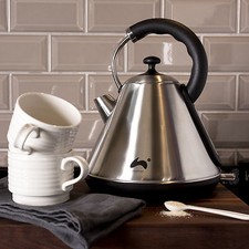 OFFER Ovation Cordless Pyramid Jug Kettle 1.8L Fast Boil 2200W Chrome & Black