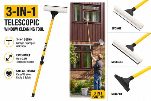 Telescopic window cleaner - telescopic,