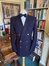 Gieves & Hawkes of Savile Row Double Breasted Navy Jacket with Brass Buttons