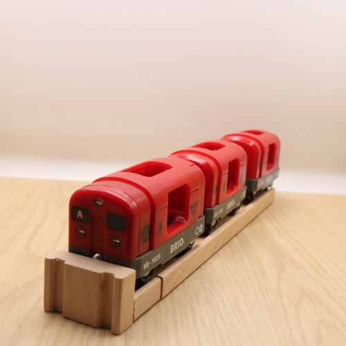 Wooden train track - wooden, red
