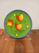 Vintage St Michael decorative wall plate / pot stand 1990s farm animal motif