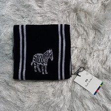 Paul Smith Black And White Zebra Wool-Cashmere Scarf