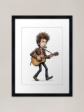 Bob Dylan Caricatur B03 Framed