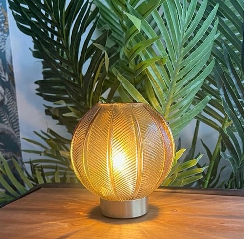 Amber glass curved - , battery