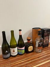 Empty Alcohol Bottles, total of 5, wine bottles, whisky bottles, alcohol bottles