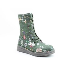 HEAVENLY FEET - Martina4 | Ladies Lace Up/Zip Up Wedge Ankle Boot Forest Fantasy