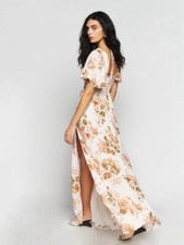 Reformation Shayla Long Maxi Side Slit Floral Dress  3XL 22 UK 20  Retail: $398