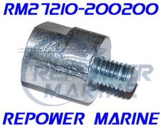 Zinc Pencil Anode for Yanmar 1GM, 1GM10, Replaces: 27210-200200