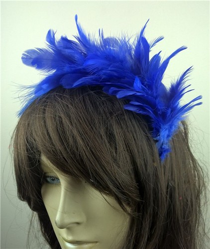 Royal blue feather headband - royal,