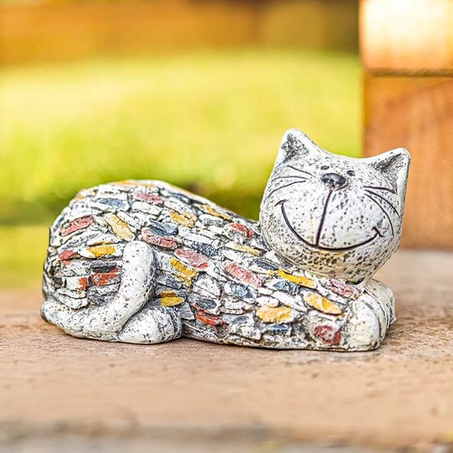 Cat garden ornament stone - garden,