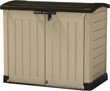 Outdoor Garden Furniture Storage Shed, Keter Pro Fade-Free Shed (Beige)