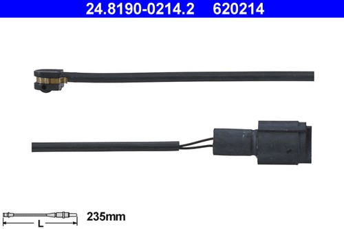 Front rear warning contact - front, /