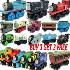 The Tank Engine Tender Wooden Magnetic Railway Train Toys Truck Cars Kids Gifts.