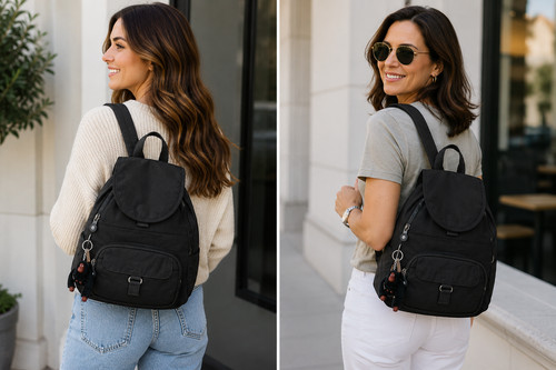 Kipling queenie backpack black - kipling,