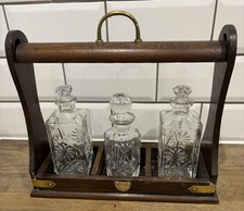 Antique Tantalus Wood And