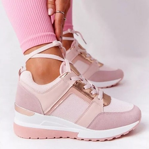 Ladies wedge hidden trainers - ladies,