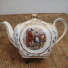 Art deco Cube Teapot with Gold