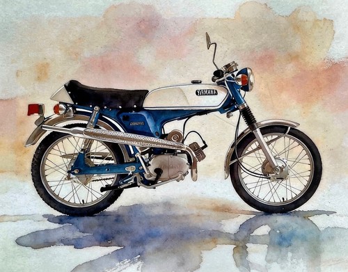 Yamaha fs1 fizzy moped - "fizzy", art