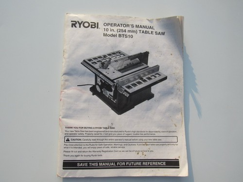 Ryobi bts10 table saw - 10",