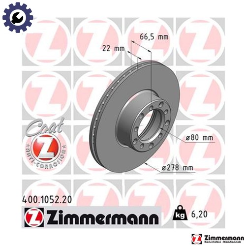 Brake disc 400 1052 for - 2x,