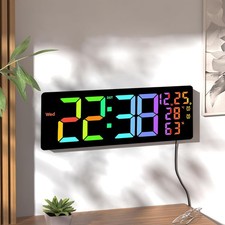 Large Digital Wall Clock with Remote Control 16.2" LED Large Display Timer with