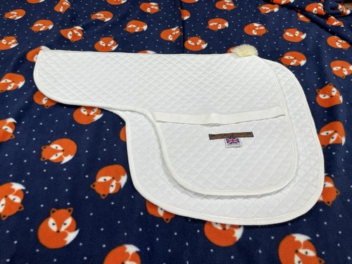 White cotton sidesaddle numnah - sidesaddle,