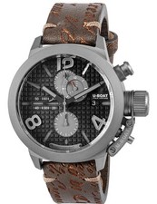 U-Boat 3005 Mens Watch Classico Automatic Chrono Titanium Limited 45mm 10ATM