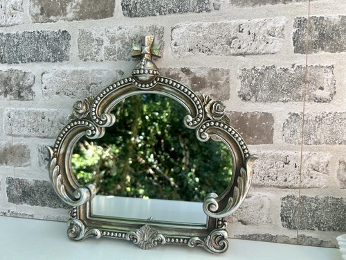 30cm distressed silver baroque - silver,