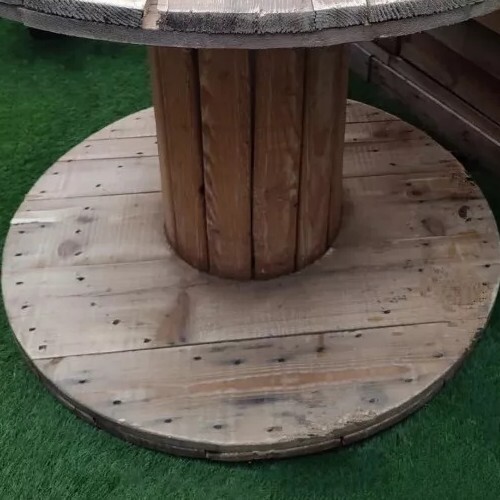Reclaimed wooden cable reel - wooden,