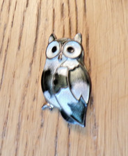 Sterling Silver Enamel Owl