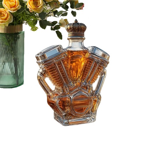 Twin engine whiskey bottle - engine,
