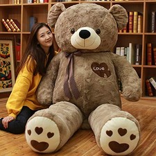 Amira Toys Extra Large Teddy Bear Plush Toy (Dark Brown, 145Cm)