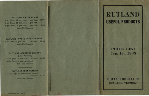 Vintage 1935 rutland fire clay - fire,