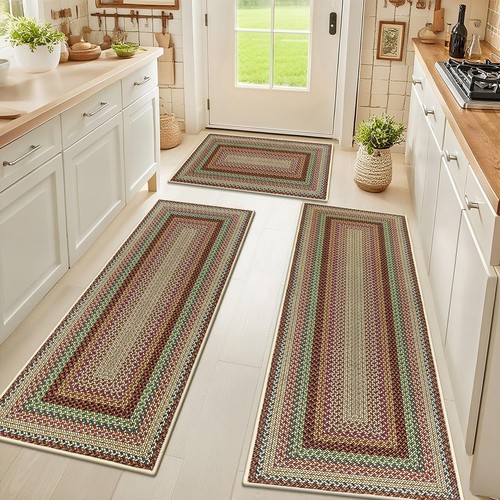 Hebe washable kitchen rugs - washable,