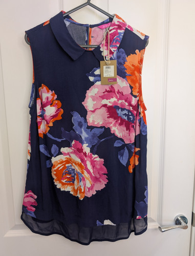Joules navy floral collared - floral,