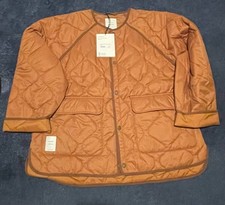 Finisterre Women's Oversized Quilted Jacket Size 12 colour cinnamon