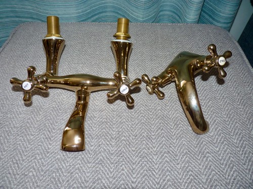 Gold plated bath basin - gold, &