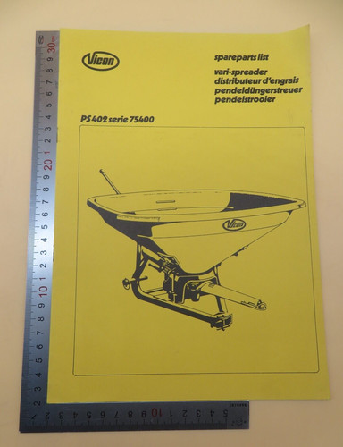 Vicon spareparts list ps402 - spareparts,