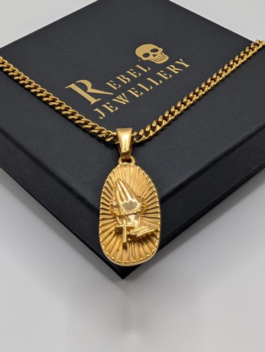 18k gold praying hands - 18k,
