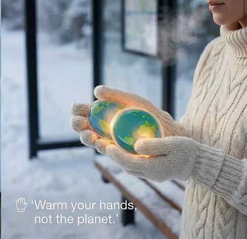 2pc global globe handwarmers - 2pc,