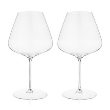 Definition Burgundy Wine Glasses, Large Crystal Clear Red Wine Glasses for Pi...