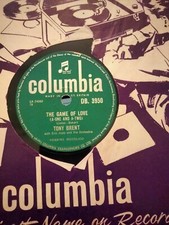 Tony Brent - The Game Of Love/Dark Moon  78RPM Columbia